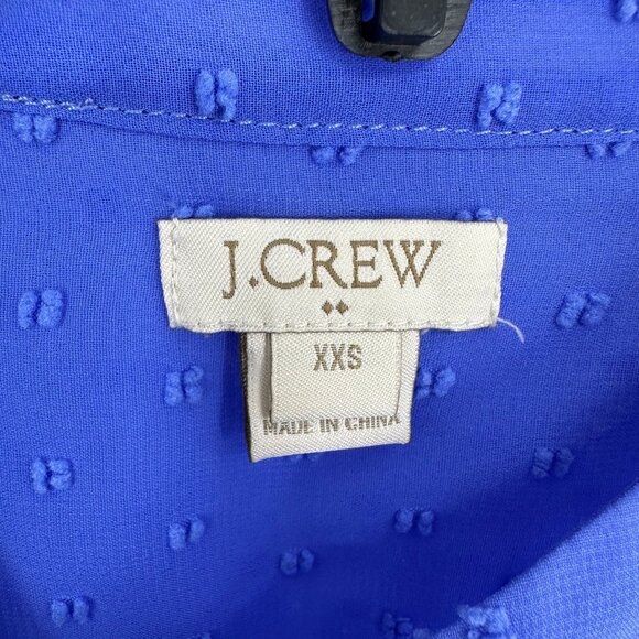 3/$25 J. Crew Clip Dot Blouse Top XXS Long Sleeve Popover Half Button Down Sheer - Picture 6 of 7
